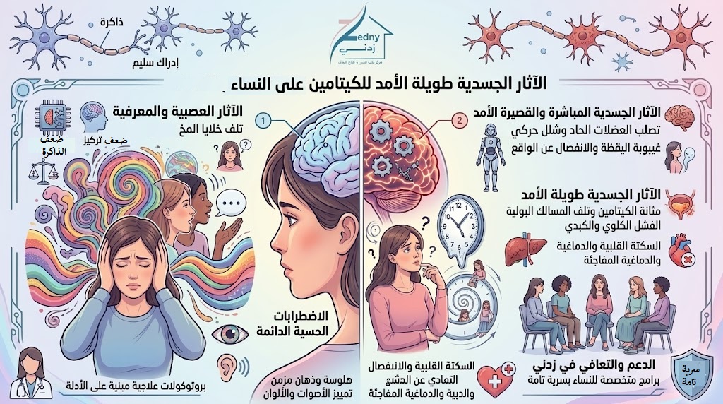 الآثار الجسدية لمخدر الكيتامين على النساء