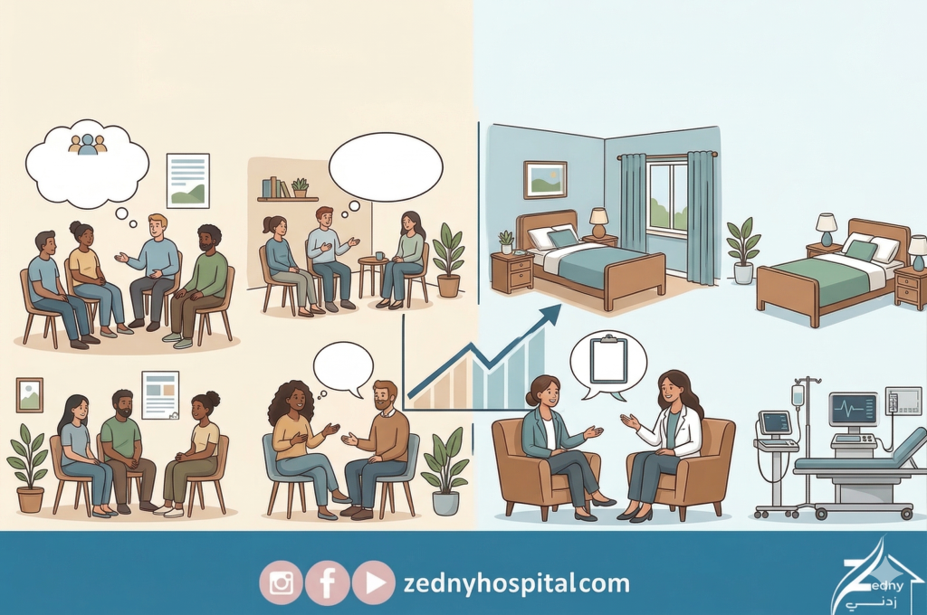 علاج الإدمان بالمجان vs المصحات الخاصة: متى يكون الاستثمار في زدني هو الخيار المناسب على المدى الطويل؟