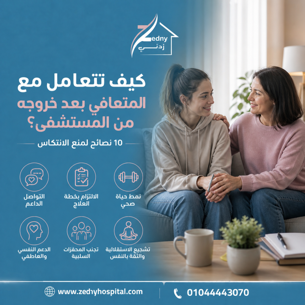 كيف تتعامل مع المتعافي بعد خروجه من المستشفى؟ 10 نصائح لمنع الانتكاس