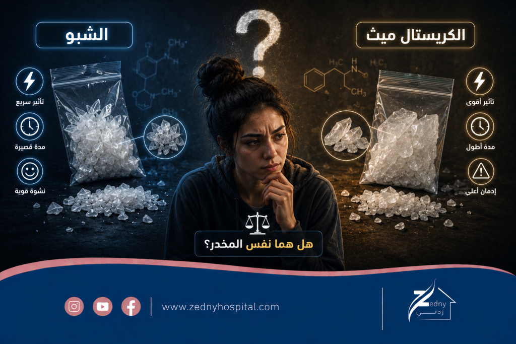 ما الفرق بين الشبو والكريستال ميث؟ وهل هما نفس المخدر؟