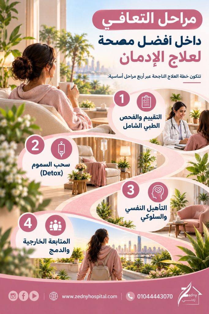 مراحل التعافي داخل افضل مصحة علاج الإدمان في الكويت
